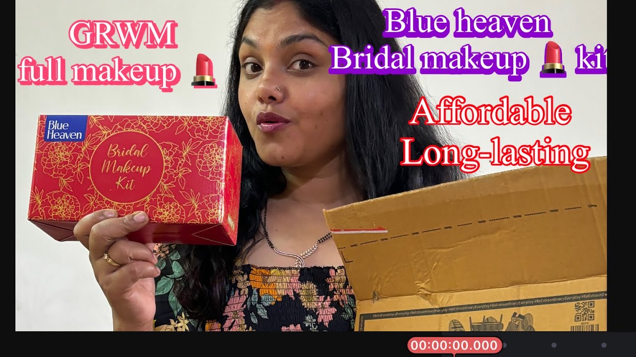 💖Blue heaven Bridal makeup kit unboxing & Review!! GRWM full makeup look with this bridal kit🤩🦋