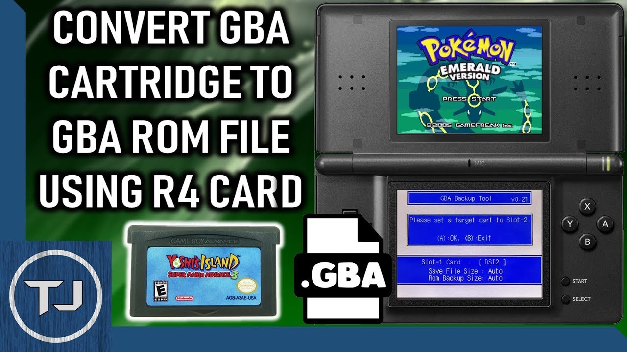 Convert Real Gba Cartridges Into Rom Files Using R4 Card Youtube