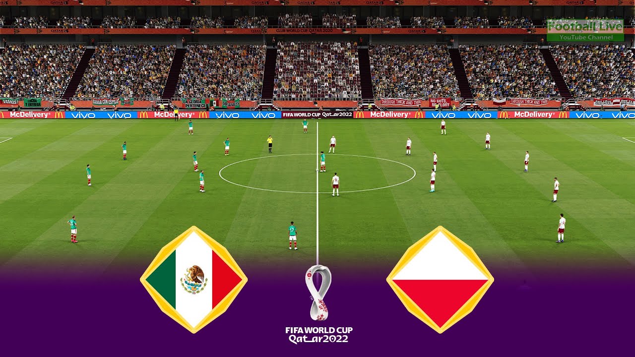eFootball21 Mexico vs Poland • World Cup 2022 Qatar • Realistic Gameplay PES