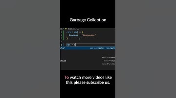 Garbage Collection in JS YT #shorts #javascript  #shortsvideo