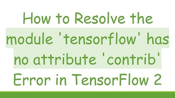 How to Resolve the module 