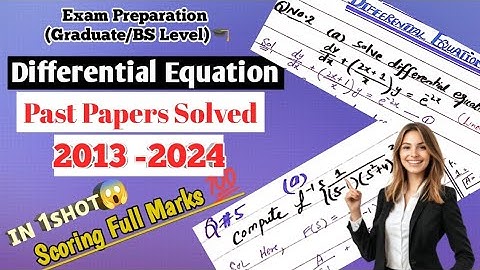 Differential Equations Past Papers 2013–2023 | Complete Solved Questions | Graduate Level | #maths 