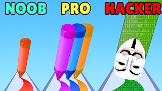 Pencil Rush 3D! (New Update!) Big Mod APK! All Levels! MAX LEVEL Pencils! Unlimited Gold HACK! screenshot 2