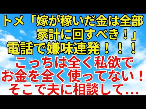 スカッとする話【修羅場・因果応報】服を買ってないのに買っただのもっと大黒柱に尽くせなどネチネチ言ってくるトメ。そんなトメには大嫌いなあの方をぶつける事にw【スカッとオーバーフロー】