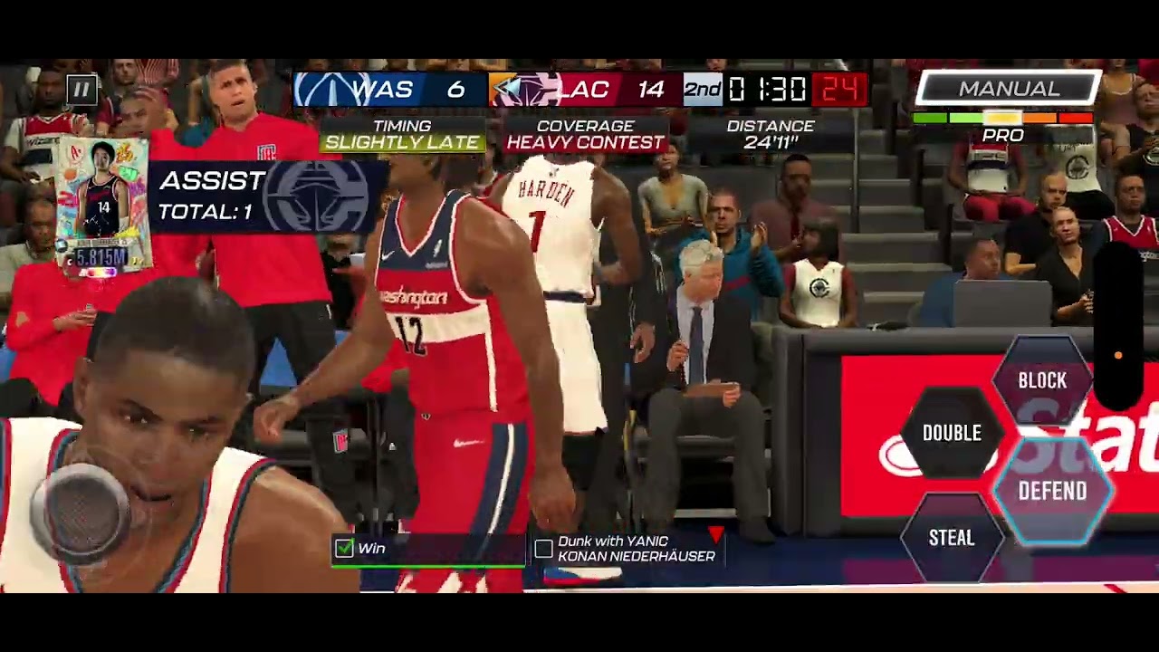 Wizards vs clippers in NBA 2k mobile on Friday January 16 of 2026 