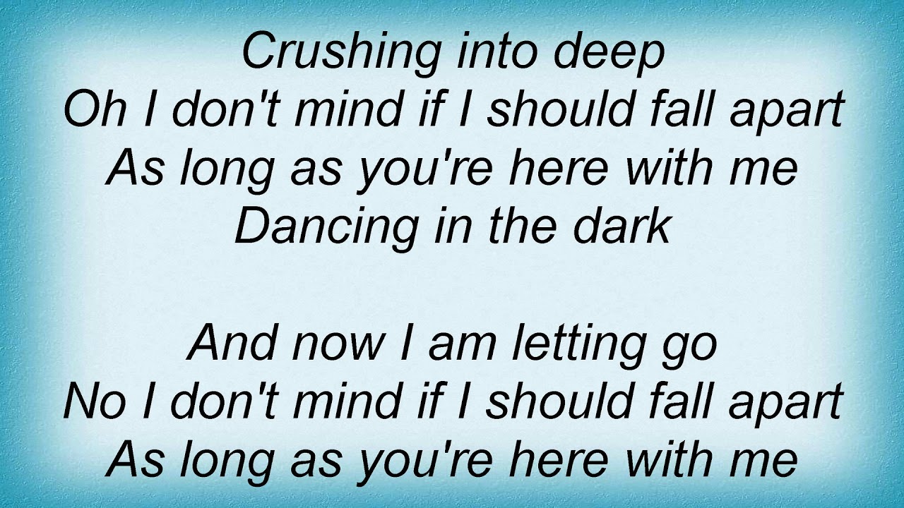 Schiller Dancing In The Dark Lyrics YouTube Schiller Dancing In The Dark Lyrics YouTube