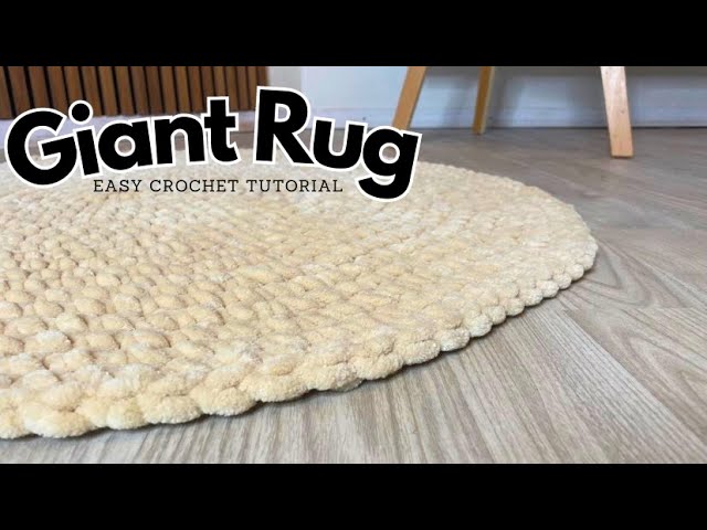 T – Shirt Yarn Round Rug – How to crochet a rug – Free Crochet Pattern –  Meladora's Creations