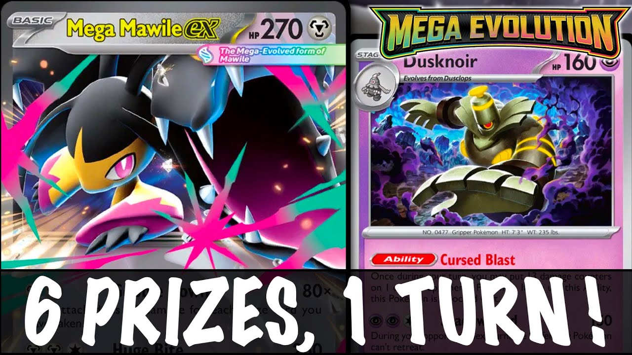 Mega MAWILE ex: Получите все 6 призов за один ход! Геймплей PTCGL (MEGA EVOLUTION)