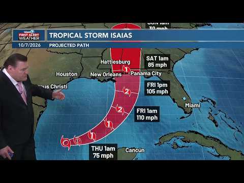Tropical Storm Isaias forms in the Gulf