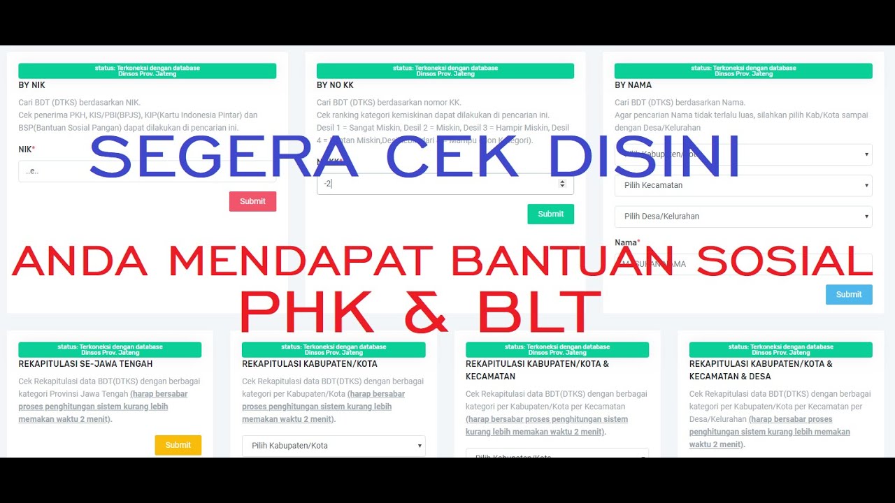 Cara Mengecek Data Penerima Bantuan Sosial PKH KIS BSP KIP Secara