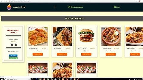 Cart Products using Ajax in PHP | Webpage Design