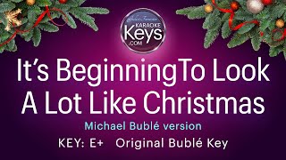 It's Beginning To Look A Lot Like Christmas.  Michael Bublé version.  E+  Original Key