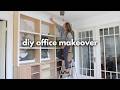this took forever... but it looks AMAZING! | DIY Office Makeover | DIY Custom Wood Built Ins
