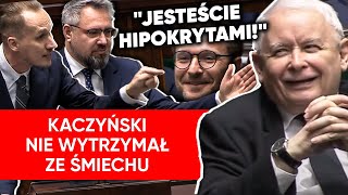 Suchoń i Berkowicz w ataku. Kaczyński wybuchnął śmiechem. 