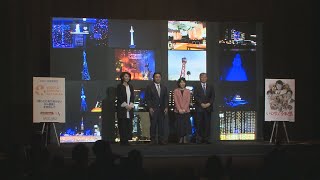 がんへの決意、全国で点灯 吉永さん「サポーターになりたい」