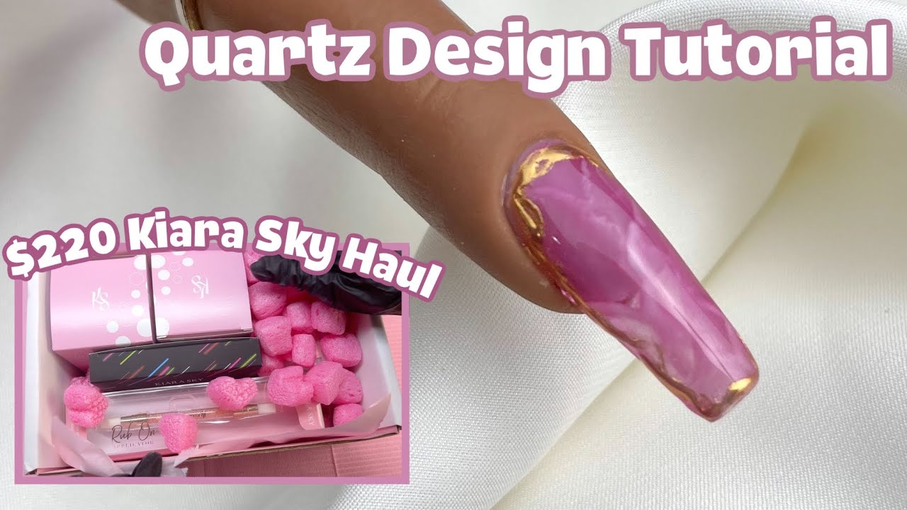 DIY Rose Quartz Nail Art With GEL POLISH 220 Kiara Sky Nails Haul