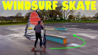 Wet &amp; Windy Alternative Skate Session? #windsurf #skateboarding