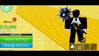 Blox fruits noob to pro - part 3 - leveling up to lv 75 and getting a fruit. also 2 new weapons.
