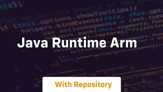 java runtime arm