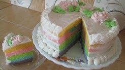 Resep Dan Cara Membuat Kue Tart Rainbow Cantik @Dafa TubeHD - Durasi: 29.04. 