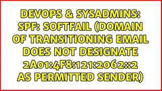 SPF: softfail (domain of transitioning email does not designate 2a01:4f8:121:2062::2 as... Profile