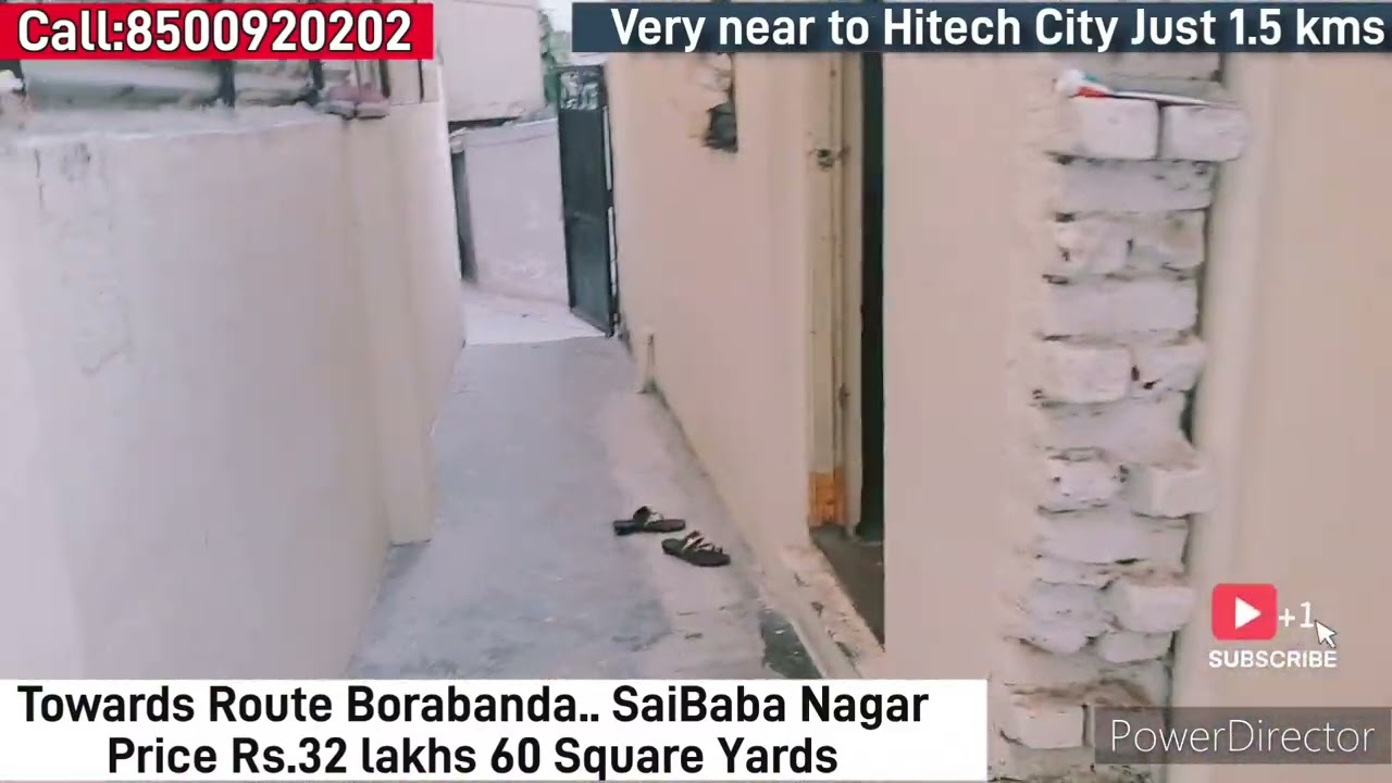 Low Budget Independent House near Hitech City towards Borabanda Route.SaiBaba Nagar. 32lakhs 60sq.yd