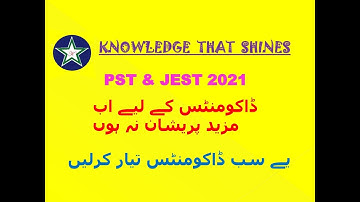 Documents for PST & JEST 2021