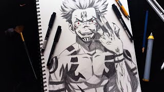 Sukuna Drawing Full Body// Sukuna Drawing From Jujutsu Kaisen//Anime JujutsuKaisen