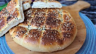 الخبز التركي الهش بدون عجن | من أطيب وصفات الخبز الرمضاني للفطور والسحور