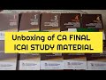 Unboxing of icai study material  ca final new syllabus  rupesh dhingra unboxing