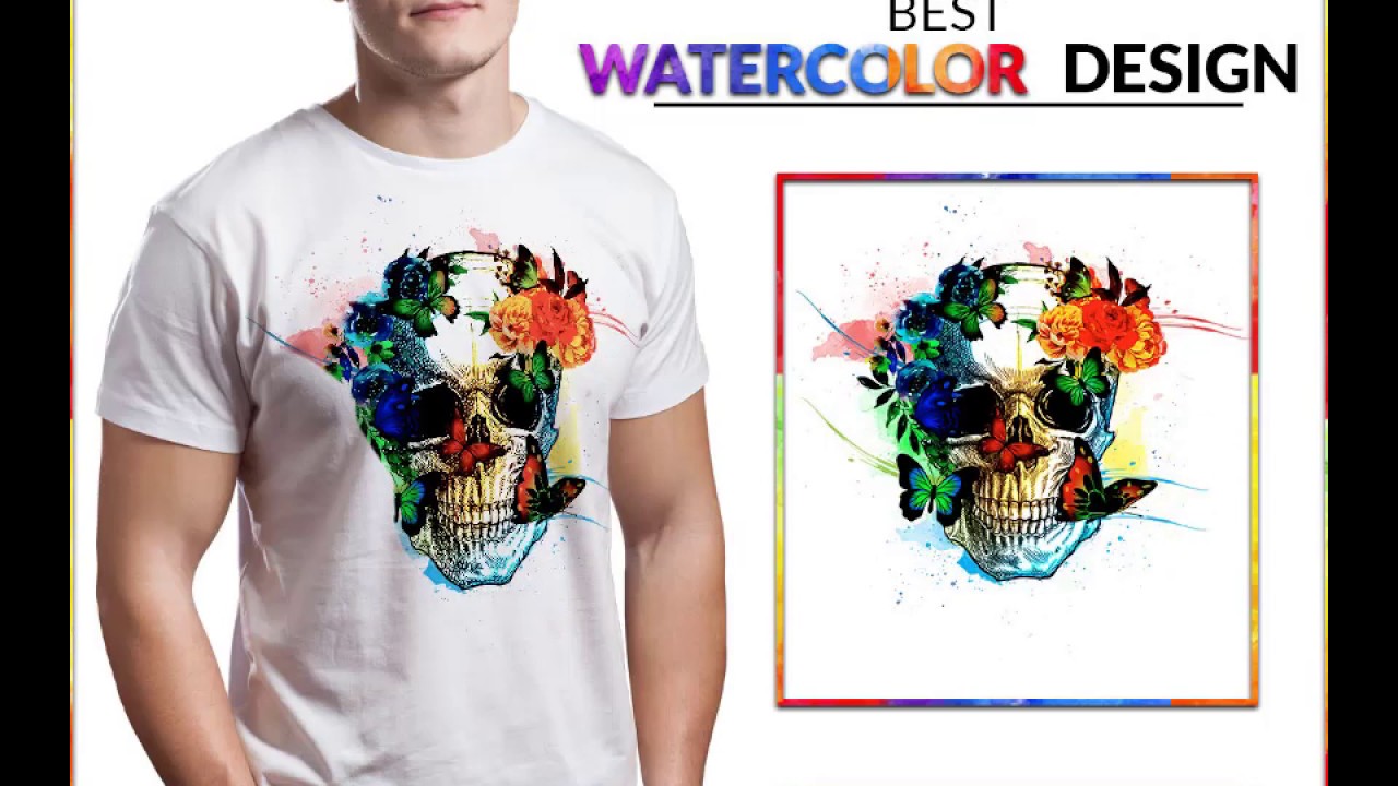 Watercolor Tshirt design sample - YouTube