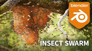 Insect Swarm - Procedural Insect Systems: Honeycomb Blender Example Animation