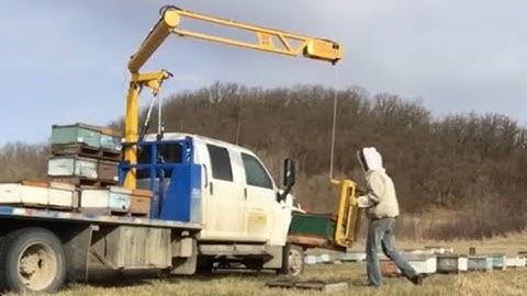 Loading Bee Hives with an Ezyloader 300