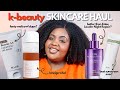 NEW Dupes for Popular Skincare Products! | Huge K Beauty Skincare Haul for Black/Dark Skin