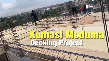 Building in Ghana 🇬🇭 Kumasi Meduma House Decking | Steel Binding Work Start to Finish | Iron Rods 