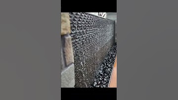 Custom Basalt Water Wall, chiseled by hand  #basaltcolumns #basalt #waterwall #fabrication #custom