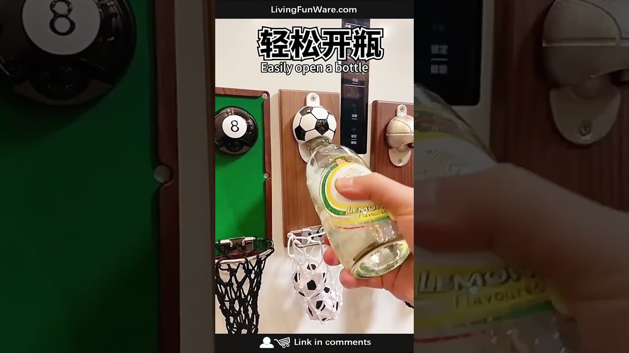 Magnetic Sports Ball Bottle Opener – A Mini Game on Your Fridge 🧲🏀🎱