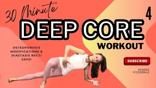 Celebrity Kendra Fitzgerald side plank variations | 30 minute Deep Core workout Wealth