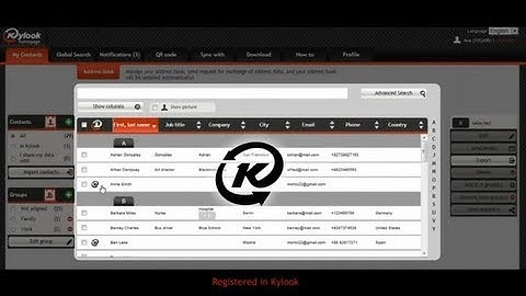Kylook Tutorial - Address Book - ENGLISH