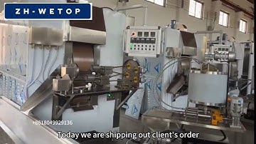 Automatic Wafer Stick Roll Machinery Production Workshop and Machine running testing performance