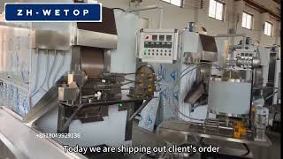 Celebrity Automatic Wafer Stick Roll Machinery Production Workshop and Machine running testing performance Wealth