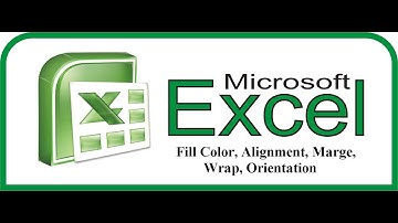 Excel   fill color,Wrap Text, Merge, Orientation, Alignment text