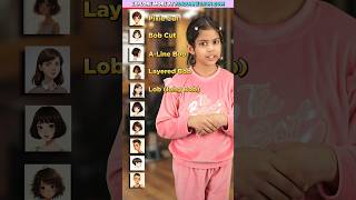 10 Cute Short Hairstyles 👩 Above the Shoulders | English Vocabulary, Kids Adi Connection #shorts