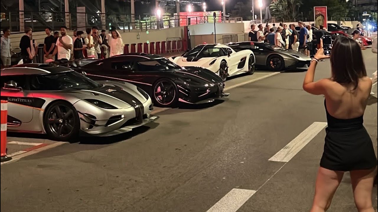 3 Koenigsegg at the Twiga in Monte Carlo Monaco Crazy night 