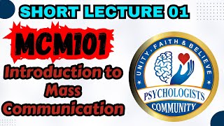 MCM101 Introduction to Mass Communication Short Lesson 01 | MCM101 Midterm & Finalterm Short Lecture