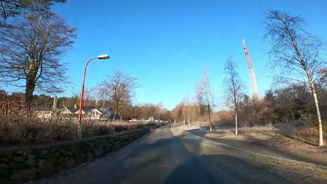 Fahrt über den  Campingplatz in Ückeritz am 06.02.2023 ( Usedom )