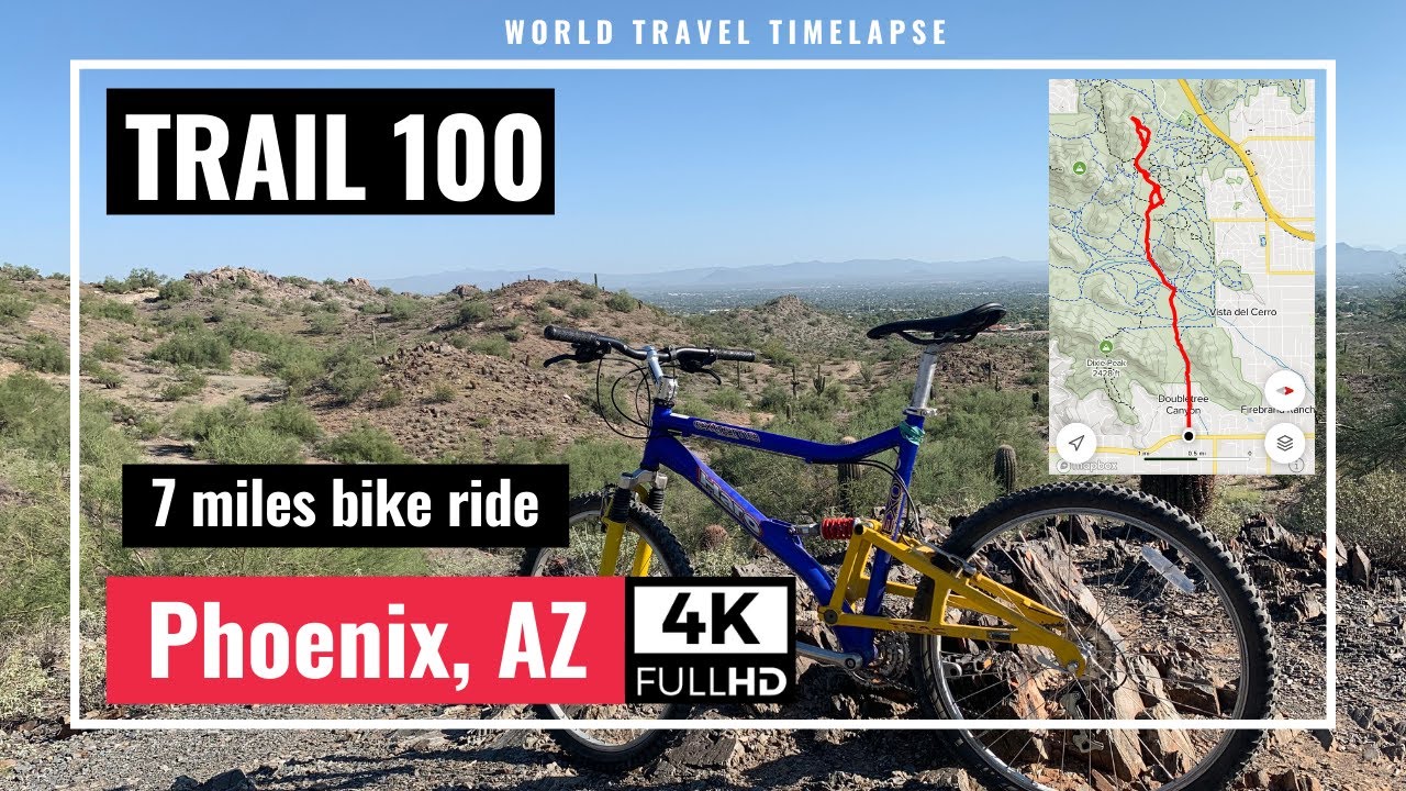 Trail 100 ⛰️ Mountain Biking 🚴‍♂️ Phoenix Mountains Preserve 🎥 4K - YouTube