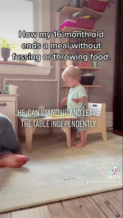How my 16 month old toddler ends a meal at his weaning table