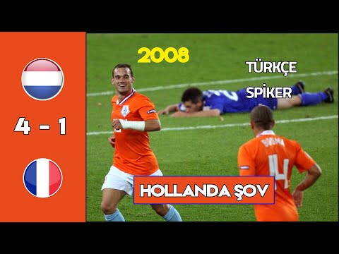 Hollanda 4-1 Fransa | Türkçe Spiker - EURO 2008 - MÜTHİŞ ZEVKLİ MAÇ