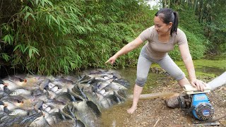 Fishing Techniques, Catching Fish With Pump, Catching A Lot Of Fish In The Wild Lake